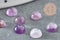 Cabochon rond amethyste naturelle 6mm, x1 (G0177)
