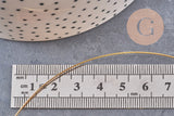 Cercle fil de cuivre doré 0.6mm, x1 cercle (G2405)