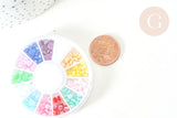 Charm à coller imitation perle demi sphère acrylique 4x2mm, x1 boite (G7732)