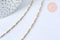 Collier Chaine acier doré inoxydable 304 18k fantaisie résine blanche 2mm-40cm, x1 (G3267)