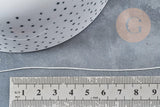 Cordon fil de jade nylon beige 0.5mm, fabrication bijoux avec nœud coulissant, x1mètre (G8947)