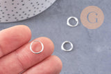 Créoles fine argent 925 massif 10mm, la paire (G3261)