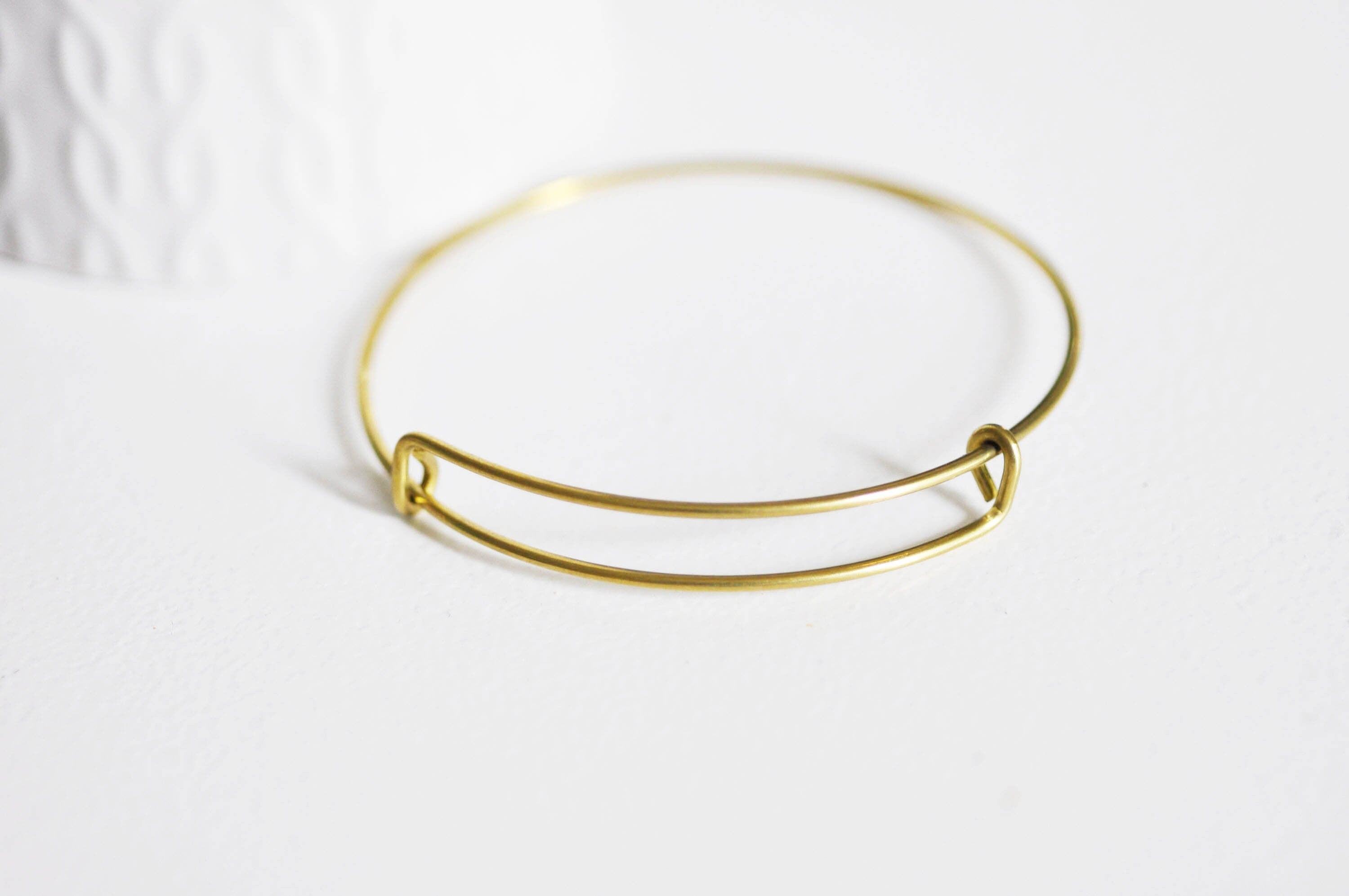EP-Bracelet jonc réglable laiton brut 65mm, x1 (G1902)