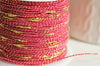 EP Cordon rose foncé or, fabrication bijoux,création bijoux,ruban mariage,fourniture créative, scrapbooking, 1.5mm, longueur 1 mètre-G1170