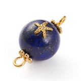 EP Pendentif ovale améthyste quartz rose lapis zamac doré 18mm,x 3 G6265