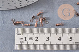 Embouts corde métal cuivre à pincer 6.5mm, x1 gr (G1273)