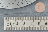 Fil blanc ivoire métallisé 0.6mm, x5 ou x10 mètres (G1656)