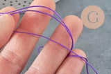 Fil violet nylon pour broderie couture bijoux 0.8mm, x 10Mètres (G1794)