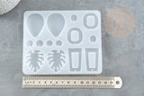 Moule pour fabrication boucles créoles résine, un moule en silicone pour réaliser des bijoux avec inclusion en résine, x1 G4578