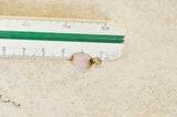 Pendentif goutte quartz rose naturel fer doré 14mm ,pendentif bijoux pierre quartz rose naturel, x2 (G0972)