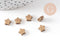 Perles intercalaires étoiles laiton brut 8mm, x10 (G1581)