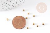 Perles intercalaires facettées laiton brut 2.5mm, x100 (G0032)