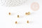 Perles intercalaires rondes laiton doré 18k 6mm, x10 (G1199)