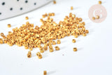 Perles tube or foncé mat façon Delica miyuki, x1 sachet de 8g (G7759)