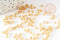 Petite perles de rocaille dorée,perles rocaille,perle verre, rocaille dorée,perlage, doré transparent, perlage,2.5mm, x 10gr (G1022)