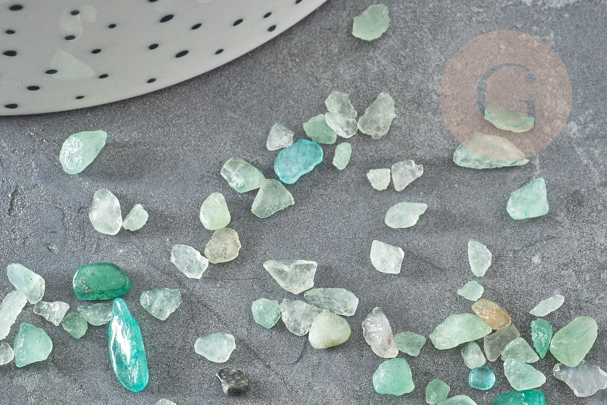 Sable pierre chips aventurine verte naturelle 2~8mm non percé, x20gr (G0229)