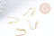 Support boucle crochet vermeil 22mm, x2 (G8931)